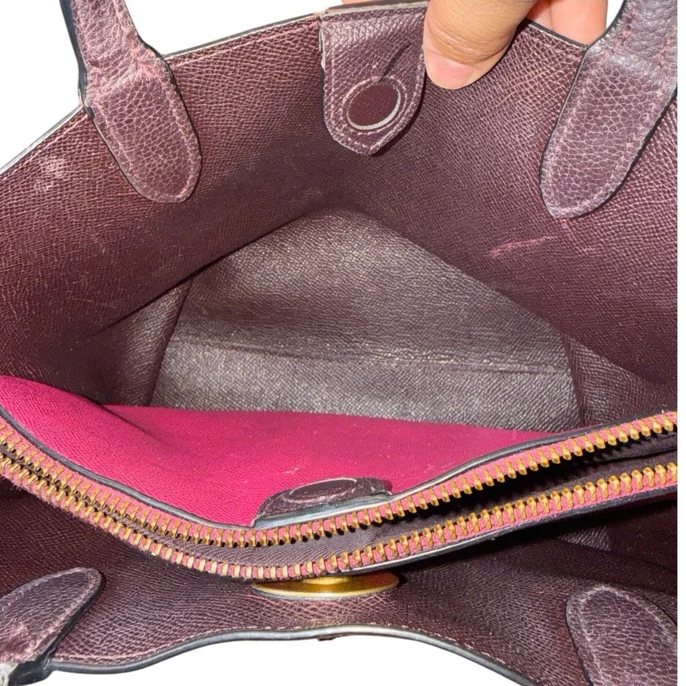 Coach Willow Tote 24 Crossbody Handbag Leather Burgundy C8561 FAIR